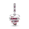 Charm corazón espiral colgante plateado - Compatible con Pandora