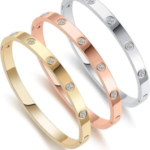 Pulsera estilo cartier fabricada en acero inoxidable