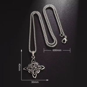 Collar de nudo de bruja fabricado en aleación del zinc