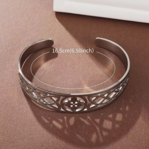 Pulsera de nudo de bruja fabricada en acero inoxidable